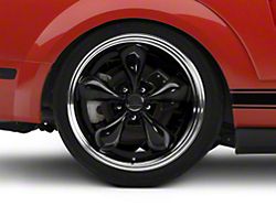 Deep Dish Bullitt Gloss Black Wheel; Rear Only; 20x10; 48mm Offset (05-09 Mustang GT, V6)