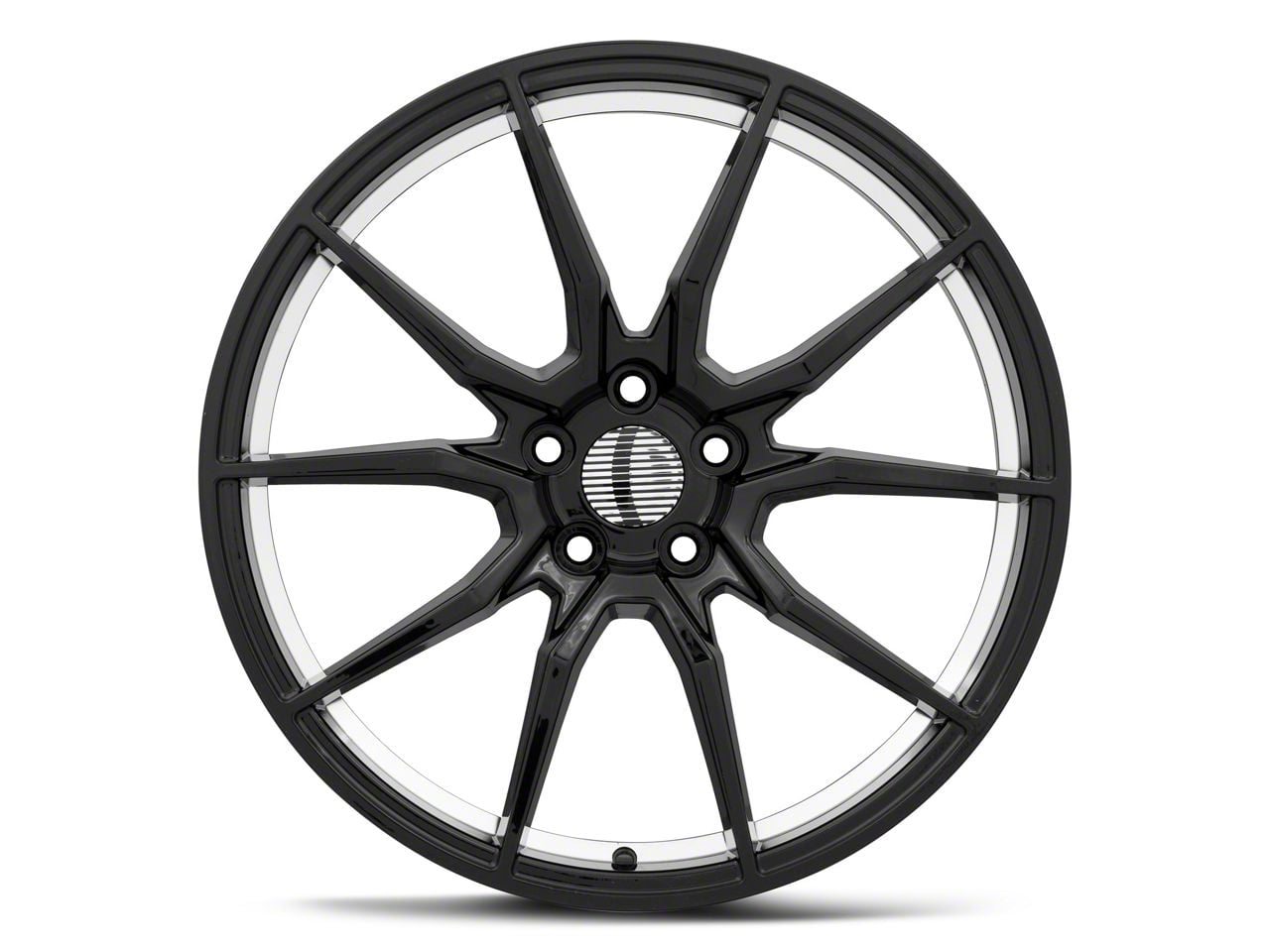 Mustang PR193 Gloss Black Machined Wheel; 20x9; 30mm Offset (24-25 