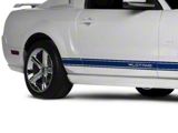 Rocker Stripes with Mustang Lettering; Blue (24-26 Mustang)