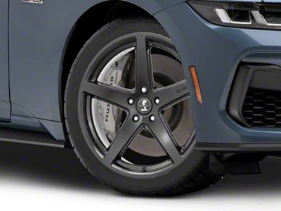 Shelby Style SB201 Satin Black Wheel; 19x9.5; 33mm Offset (24-25 Mustang)