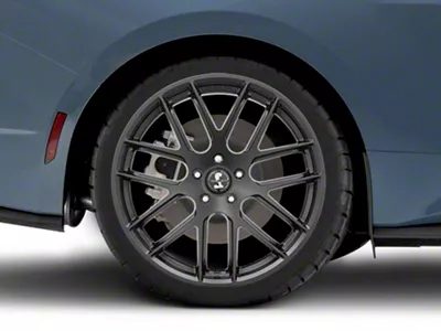 Shelby Style SB202 Satin Black Wheel; Rear Only; 20x10.5; 48mm Offset (24-25 Mustang)