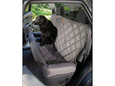 3 Dog Pet Supply Softshell No-Slip Back Seat Protector with Bolster; Large; Gray (Universal; Some Adaptation May Be Required)