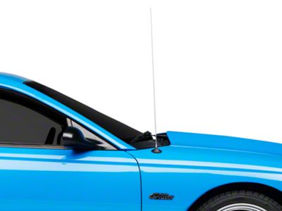 Fixed Stainless Steel Antenna; 30-Inch (79-98 Mustang)