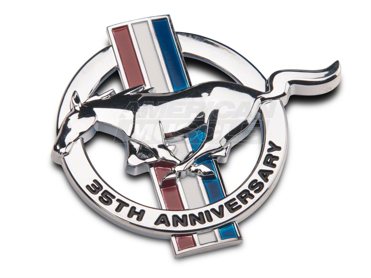 Ford Mustang 35th Anniversary Fender Emblem; Driver Side