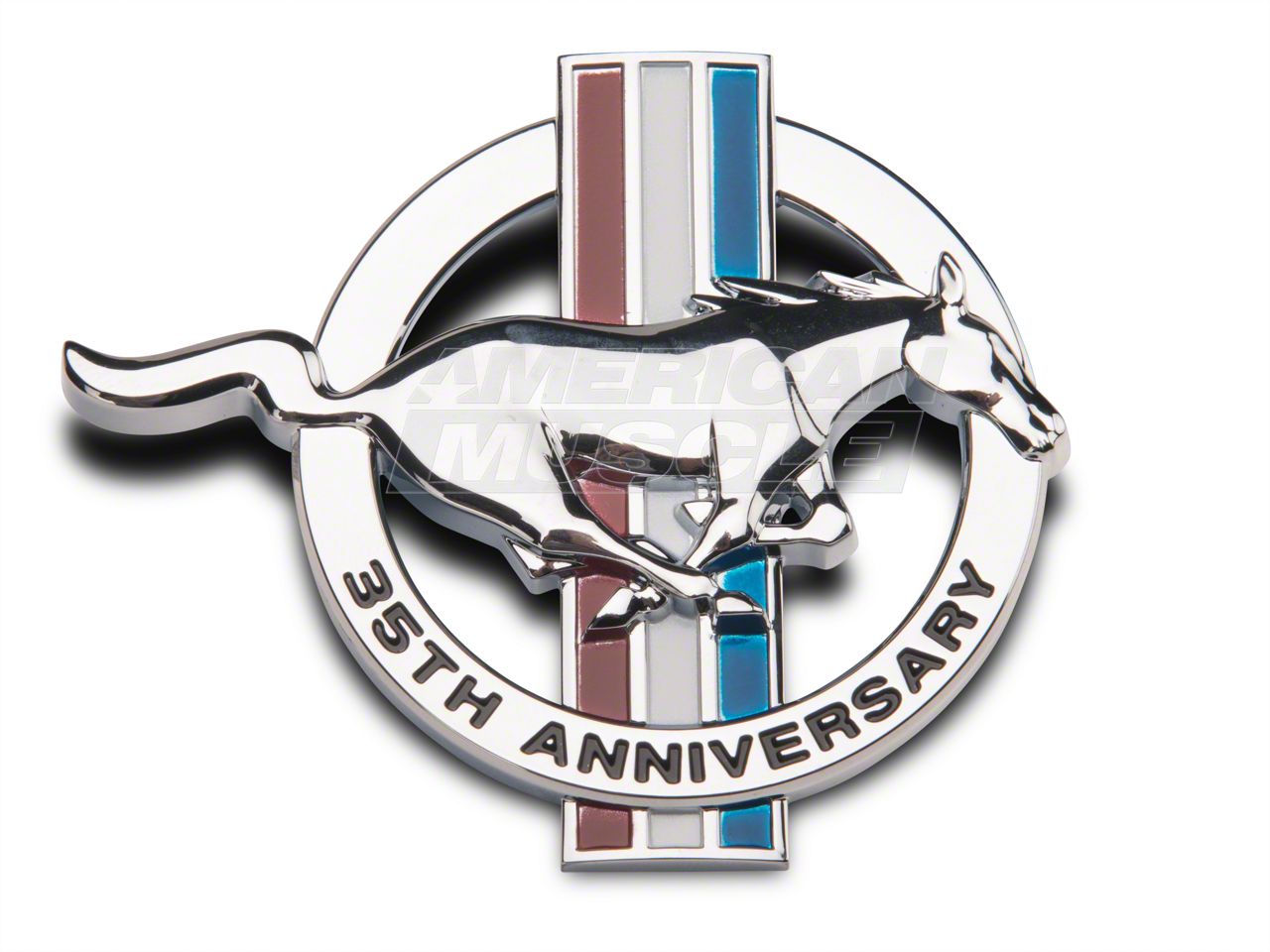 Ford Mustang 35th Anniversary Fender Emblem; Passenger Side