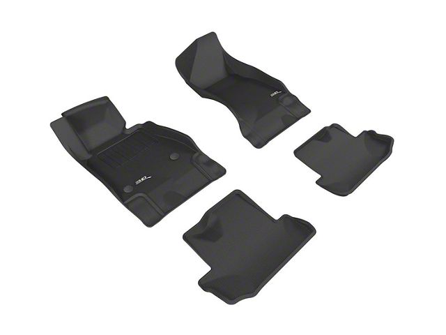 3D MAXpider KAGU Series All-Weather Custom Fit Front and Rear Floor Liners; Black (16-24 Camaro)