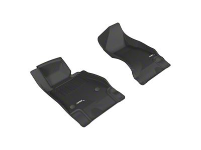 3D MAXpider KAGU Series All-Weather Custom Fit Front Floor Liners; Black (16-24 Camaro)