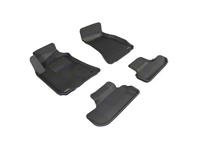 3D MAXpider KAGU Series All-Weather Custom Fit Front and Rear Floor Liners; Black (08-10 Challenger)
