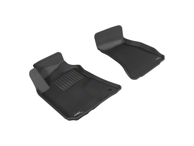 3D MAXpider KAGU Series All-Weather Custom Fit Front Floor Liners; Black (08-10 Challenger)