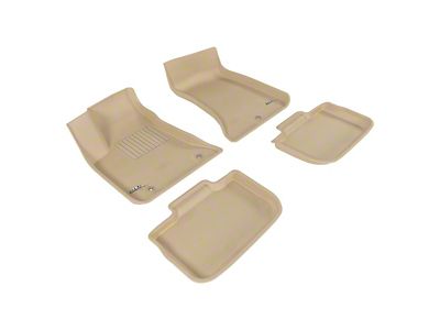 3D MAXpider KAGU Series All-Weather Custom Fit Front and Rear Floor Liners; Tan (11-23 RWD Charger)