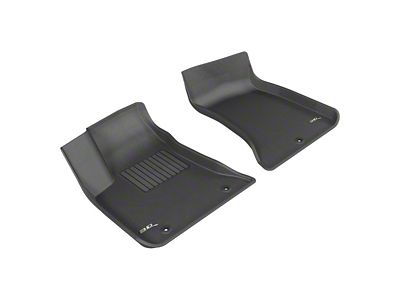 3D MAXpider KAGU Series All-Weather Custom Fit Front Floor Liners; Black (11-23 RWD Charger)