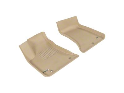 3D MAXpider KAGU Series All-Weather Custom Fit Front Floor Liners; Tan (11-23 RWD Charger)