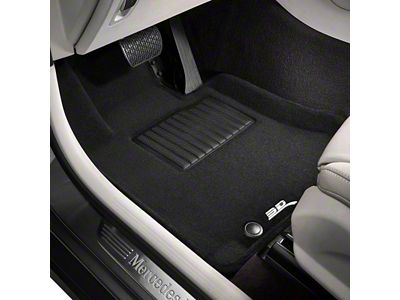 3D MAXpider Elegant Perfect Fit Carpet Floor Liners; Black (20-25 Corvette C8)