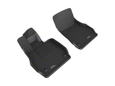 3D MAXpider KAGU Series All-Weather Custom Fit Floor Liners; Black (20-25 Corvette C8)