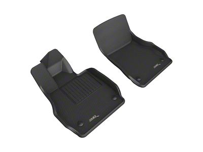 3D MAXpider KAGU Series All-Weather Custom Fit Floor Liners; Black (20-24 Corvette C8)