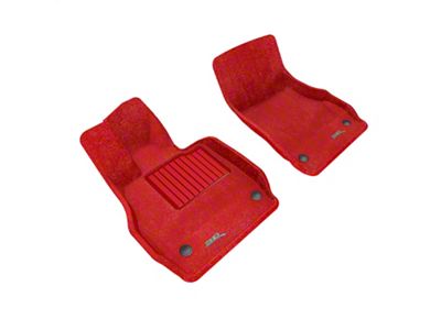 3D MAXpider Premium Perfect Fit Carpet Front Floor Liners; Red (20-25 Corvette C8)