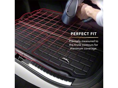 3D MAXpider KAGU Series All-Weather Custom Fit Cargo Liner; Black (15-23 Mustang w/ Subwoofer)
