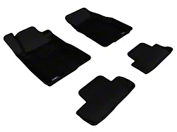3D MAXpider KAGU Series All-Weather Custom Fit Front and Rear Floor Liners; Black (05-09 Mustang)