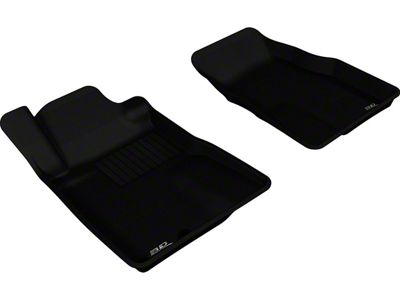 3D MAXpider KAGU Series All-Weather Custom Fit Front Floor Liners; Black (05-09 Mustang)