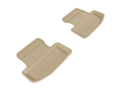 3D MAXpider KAGU Series All-Weather Custom Fit Rear Floor Liners; Tan (15-23 Mustang)