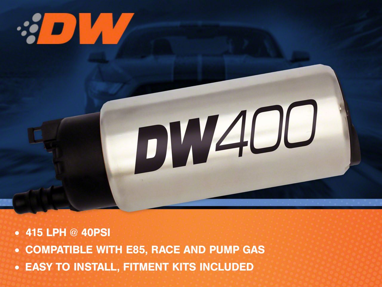 DeatschWerks Mustang DW400 In-Tank Fuel Pump with Install
