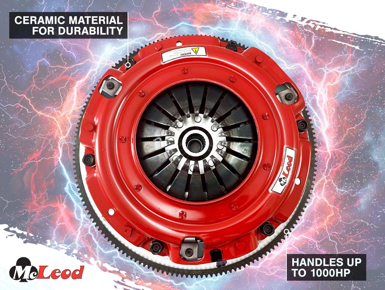 McLeod Mustang RXT Twin Disc 1000HP Ceramic Clutch Kit with 8-Bolt  
