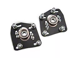 J&M Independently Caster Camber Plates; Black (94-04 Mustang)