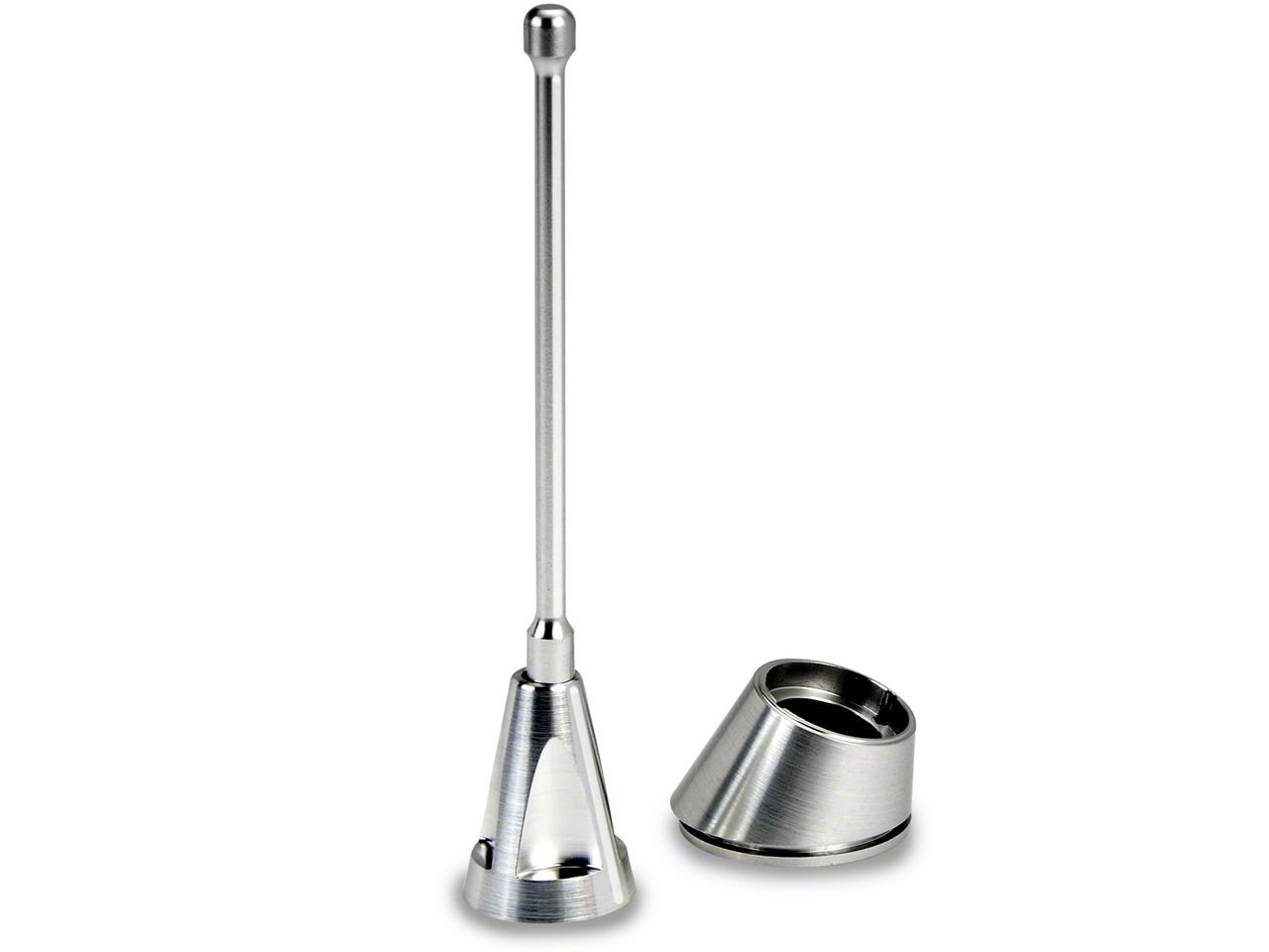Mustang Billet Aluminum Short Antenna; Satin; 4-Inch (10-14