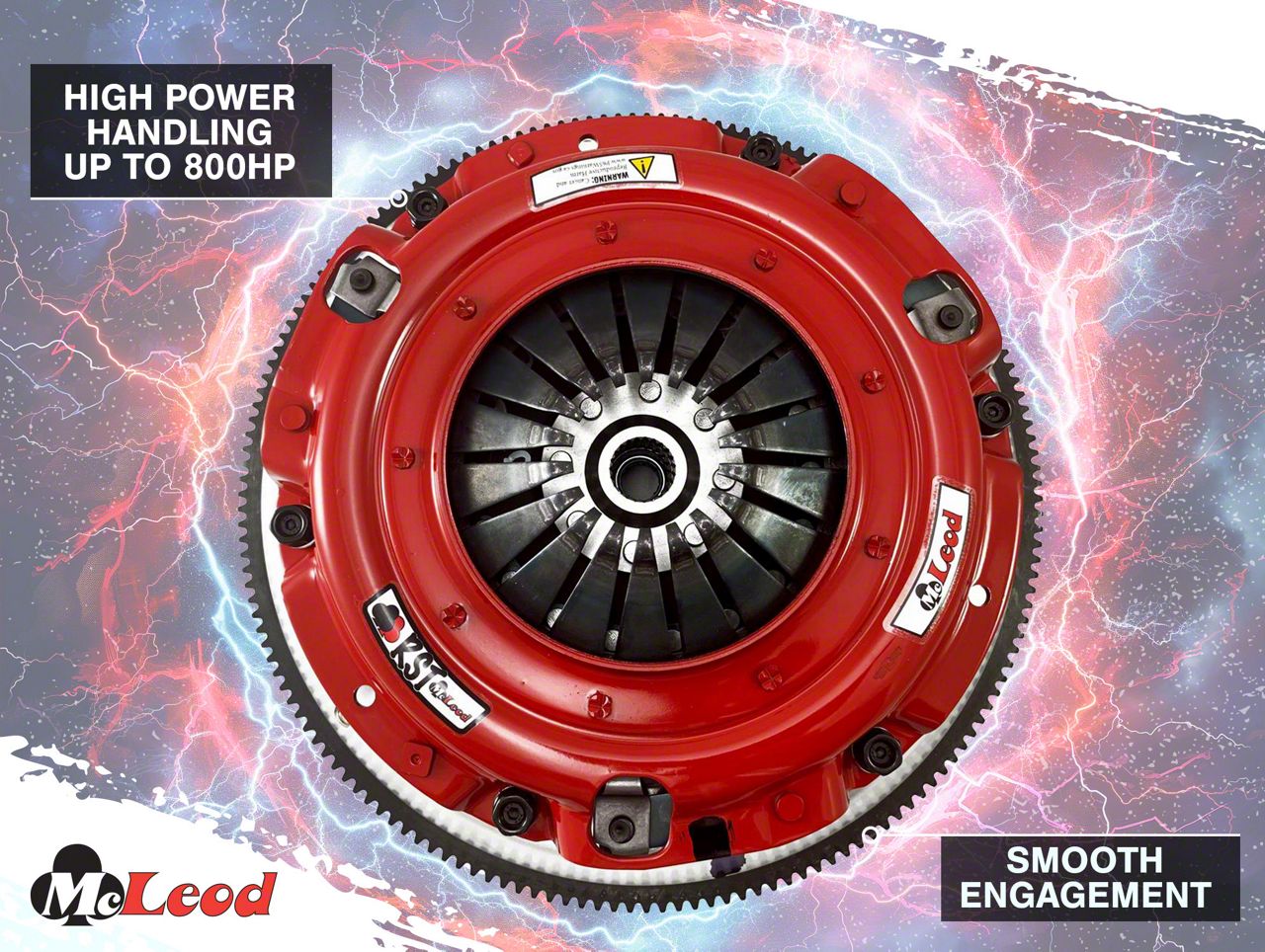 McLeod Mustang RST Twin Disc 800HP Organic Clutch Kit; 23 Spline