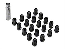 Black 6-Spline Lug Nut Kit; 14mm x 1.5; Set of 20 (15-24 Mustang)