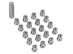 Chrome 6-Spline Lug Nut Kit; 14mm x 1.5; Set of 20 (15-24 Mustang)