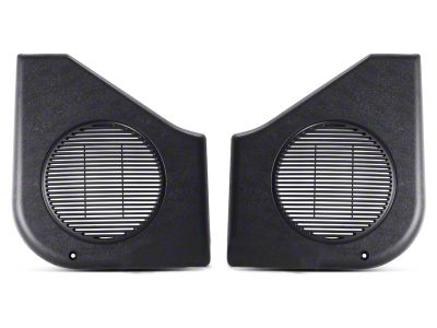 Door Speaker Covers; Black (87-93 Mustang)