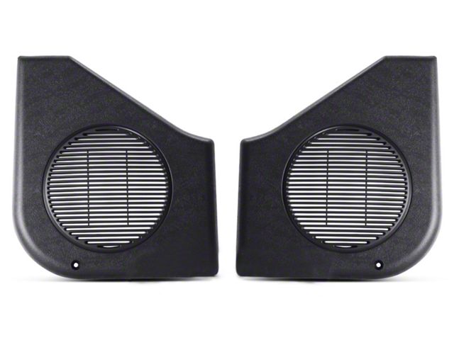 OPR Door Speaker Covers; Black (87-93 Mustang)