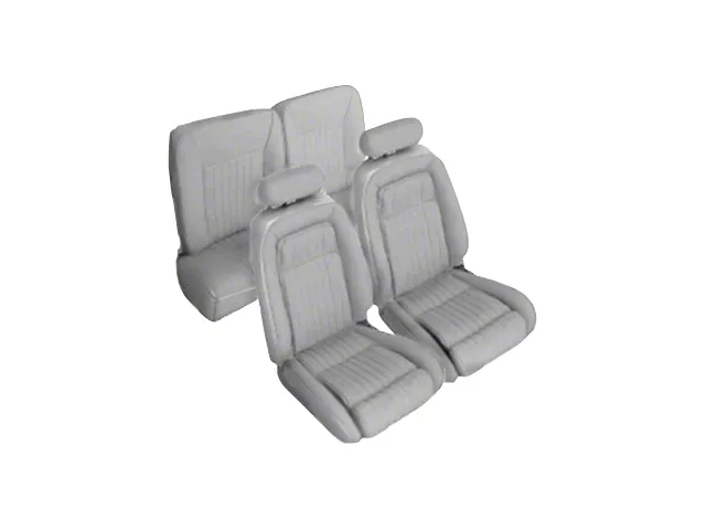 OPR Front and Rear Sport Seat Upholstery; Titanium Gray (92-93 Mustang Hatchback)