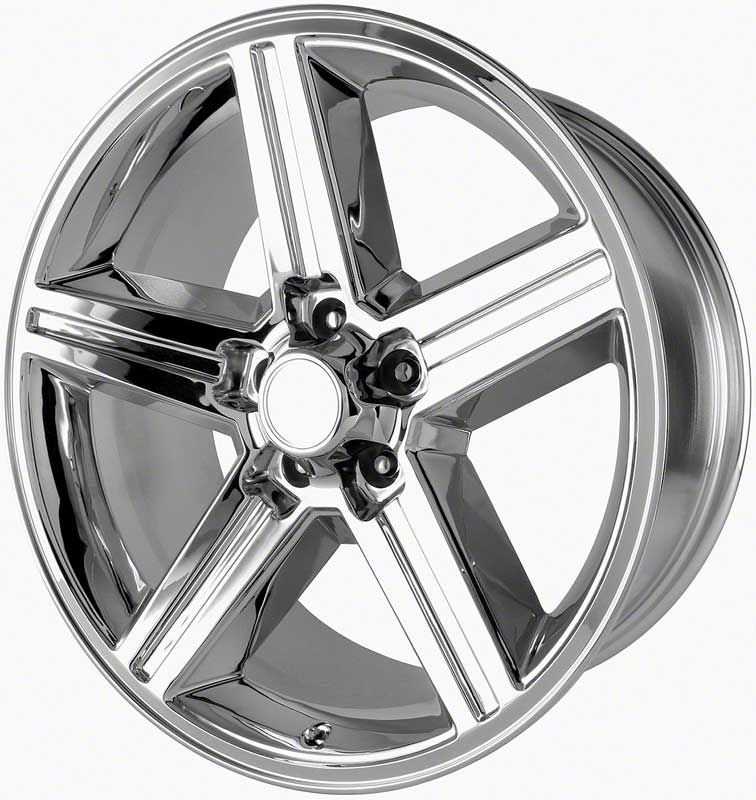 US Mag Desperado Silver Brushed Face with Milled Diamond Cut Wheel; Right Directional; 20x8; 1mm Offset (93-02 Camaro)