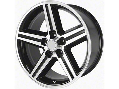 1985 IROC Replica Gloss Black Machined Wheel; 20x8; 0mm Offset (93-02 Camaro)