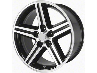 1985 IROC Replica Gloss Black Machined Wheel; 20x8 (93-02 Camaro)