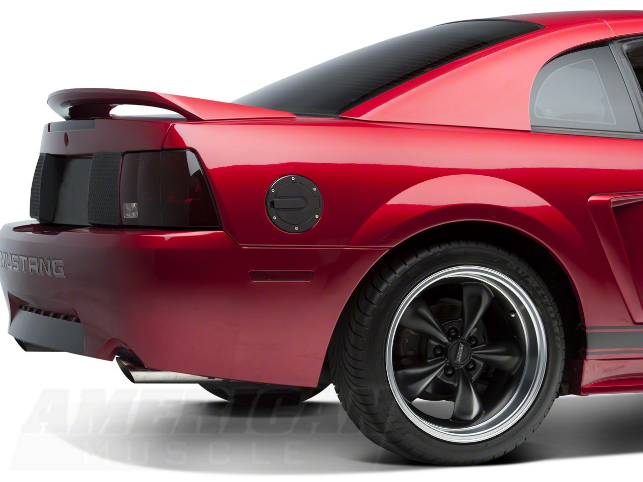 SHR Mustang Fuel Door; Black 5006-B (94-04 Mustang) - Free