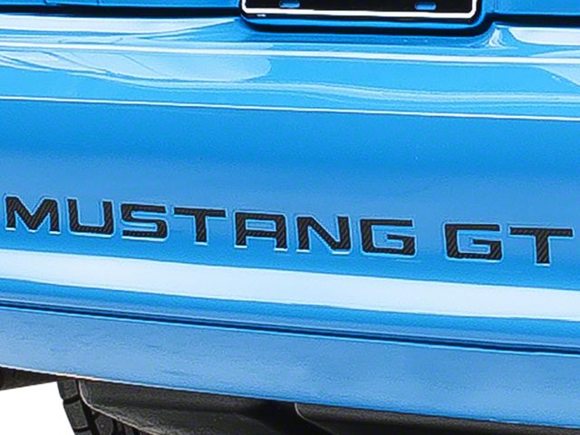 Bumper Insert Letters; Carbon Fiber (94-98 Mustang GT, V6; 94-95 Mustang Cobra)
