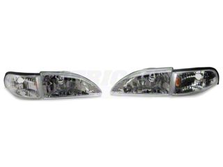 Find CHROME 94-98 FORD MUSTANG CRYSTAL CLEAR HEADLIGHT+CORNER SIGNAL Find CHROME 94-98 FORD MUSTANG CRYSTAL CLEAR HEADLIGHT+CORNER SIGNAL