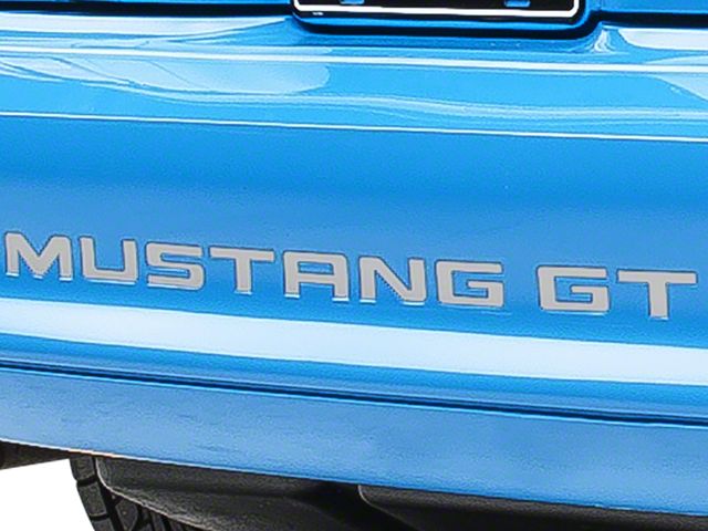 Bumper Insert Letters; Silver (94-98 Mustang GT, V6; 94-95 Mustang Cobra)