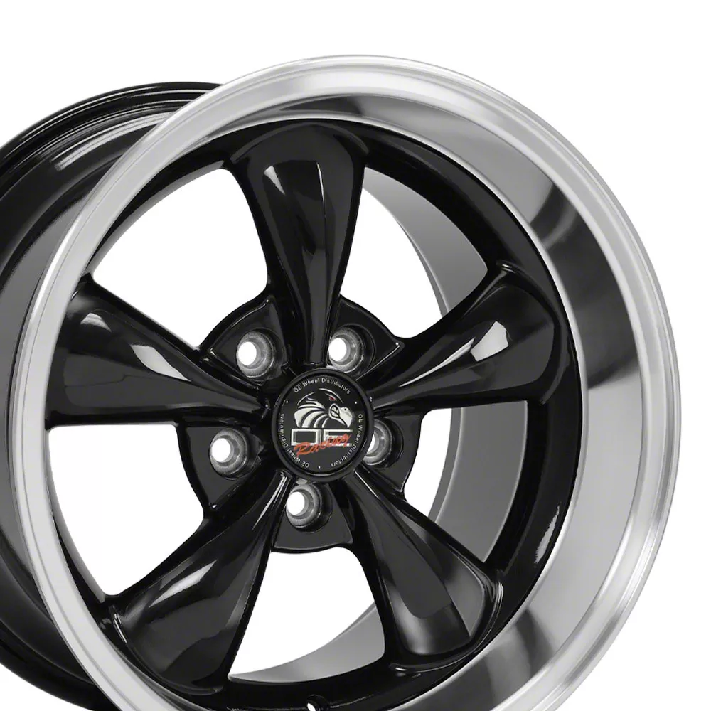 Mustang 555 Chromium Black with Machined Lip Wheel; 17x8