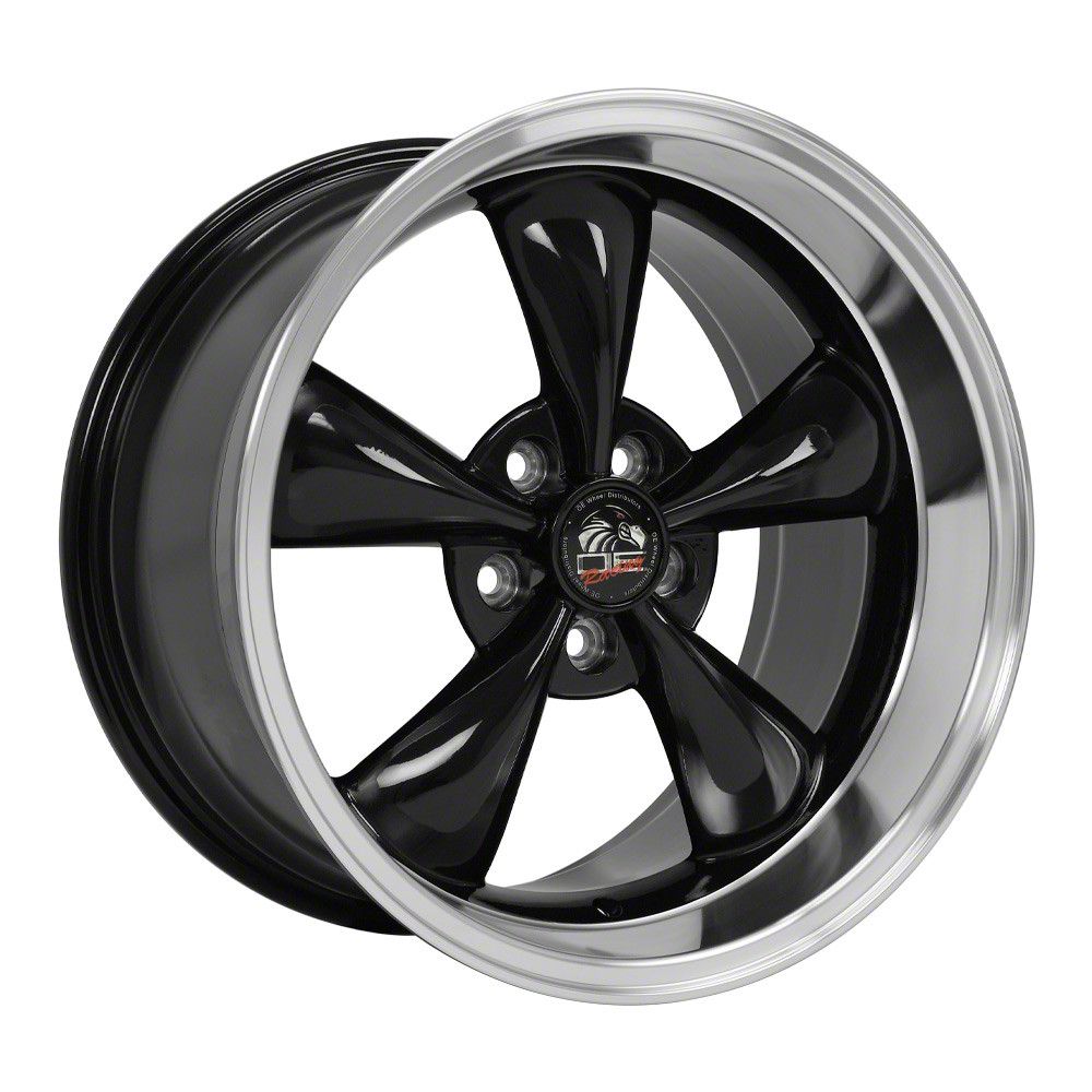 【COLOR iN ID】reversible black mustang Aodhan Mustang DS-X Gloss Black with Gold Rivets Wheel; 19x9