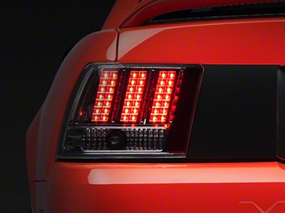 LED Tail Lights; Chrome Housing; Clear Lens (99-04 Mustang, Excluding Cobra)
