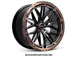 585 Black with Bronze Ring Wheel; 20x9.5; 35mm Offset (99-04 Mustang)