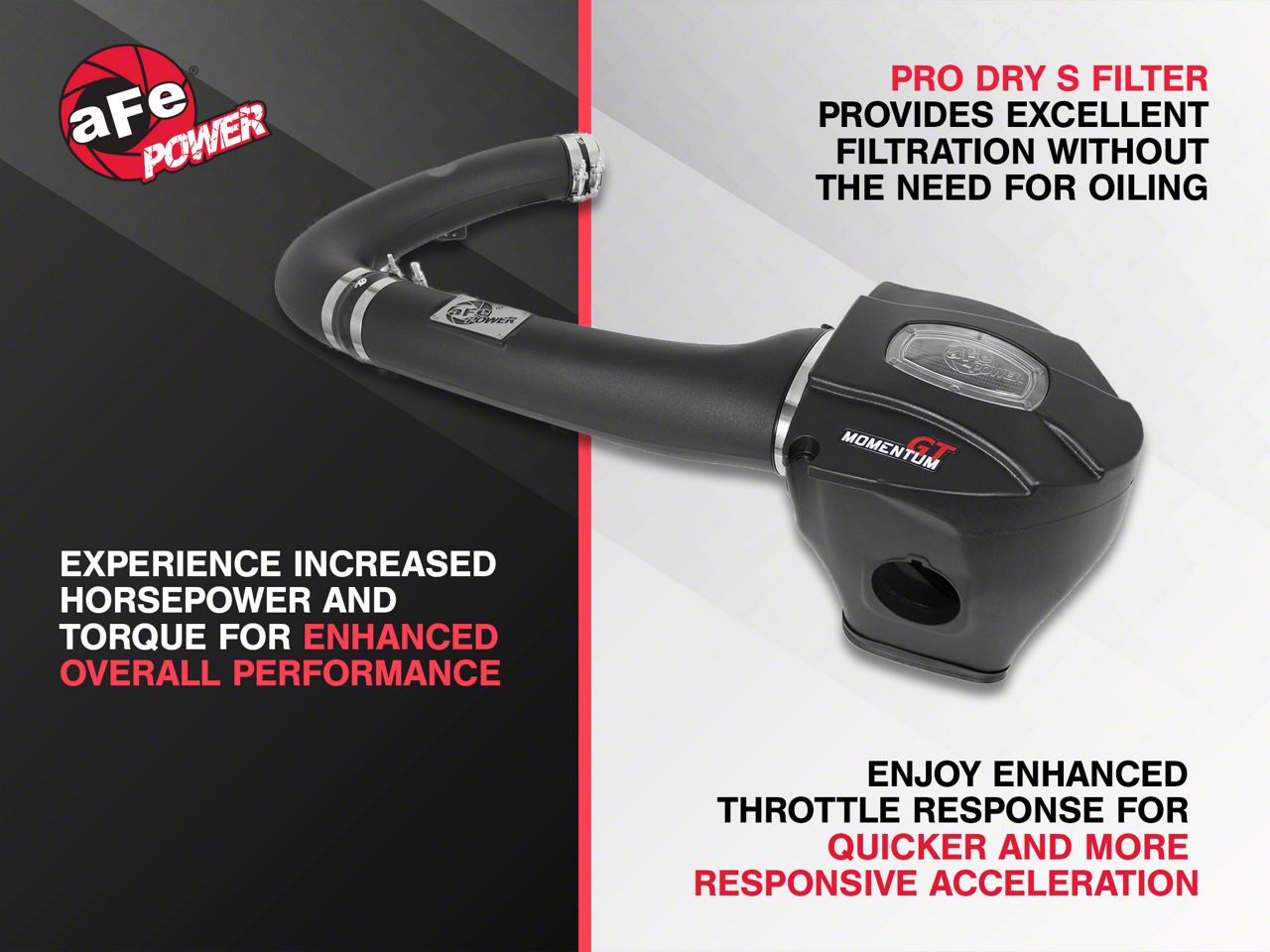 AFE Challenger Momentum GT Cold Air Intake with Pro DRY S Filter