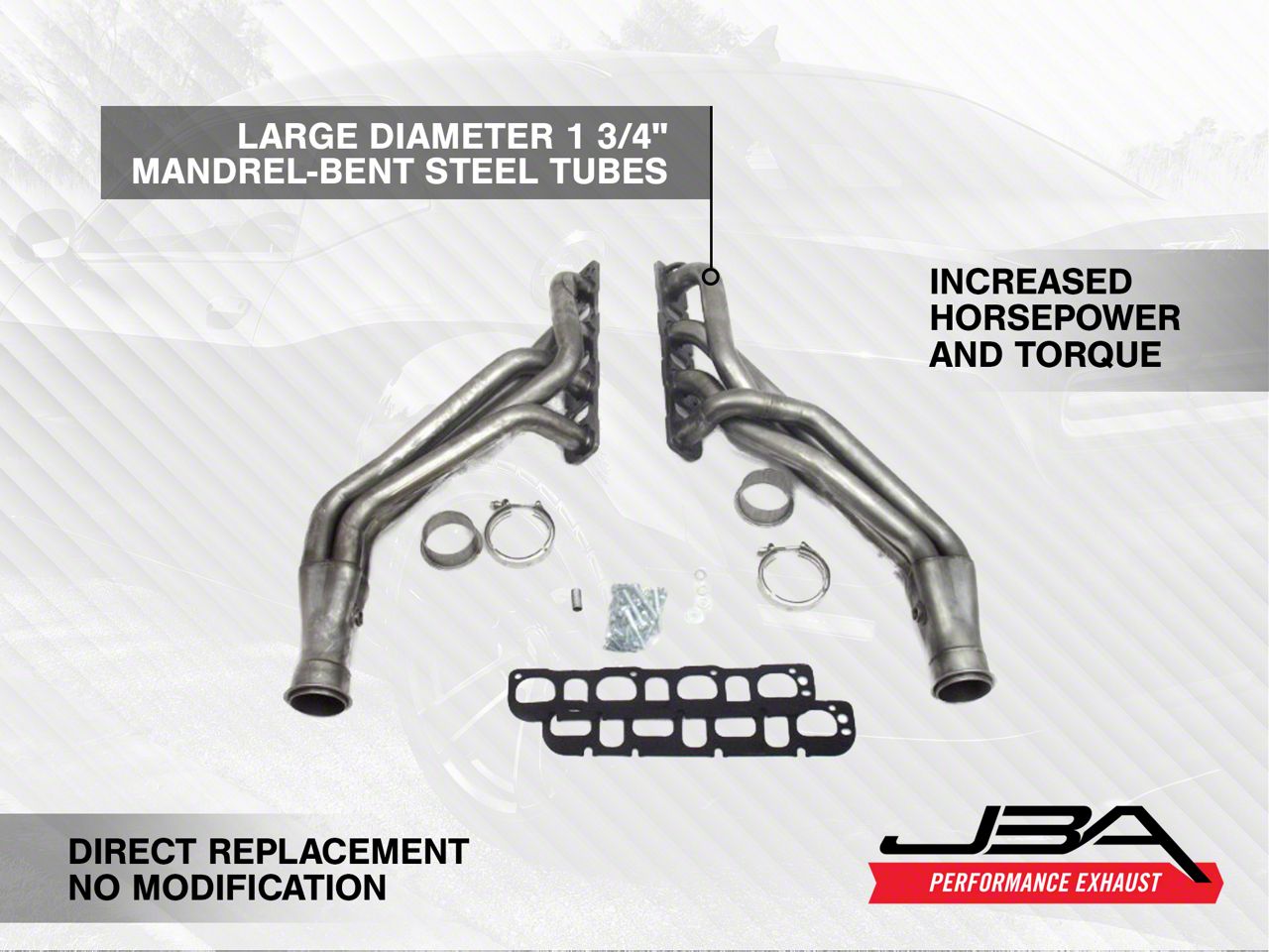 JBA Performance Exhaust Headers - 08-09 6.1L Challenger 6965S JBA Performance Exhaust Headers - 08-09 6.1L Challenger 6965S