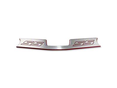 American Brothers Design Trunk Latch Sill with Bowtie Logo; Red Hot (10-15 Camaro)