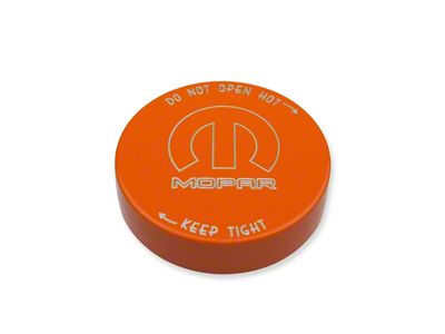 American Brothers Design Coolant Reservoir Cap Cover with SRT Logo; Brilliant Black Base/Redline Fill (08-11 Challenger)