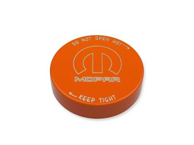 American Brothers Design Coolant Reservoir Cap Cover with SRT Logo; Brilliant Black Base/Surf Blue Fill (06-11 Charger)